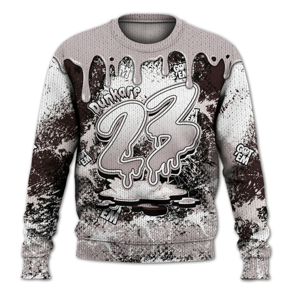 Sweater To Match AMM Air Smokey Mauve 6s - Dripping 23 Drip Graphic