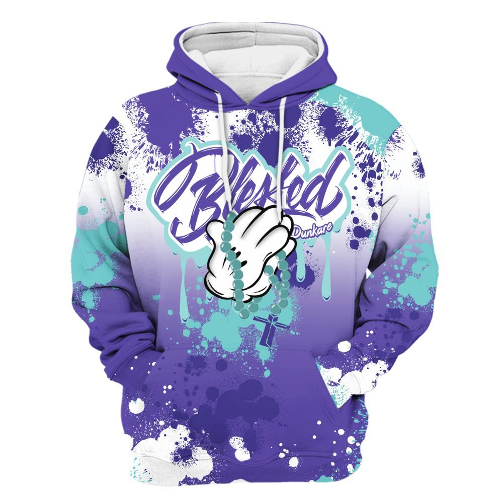 Hoodie To Match Low Hornets 1s - God Blessed Dripping All Over Print