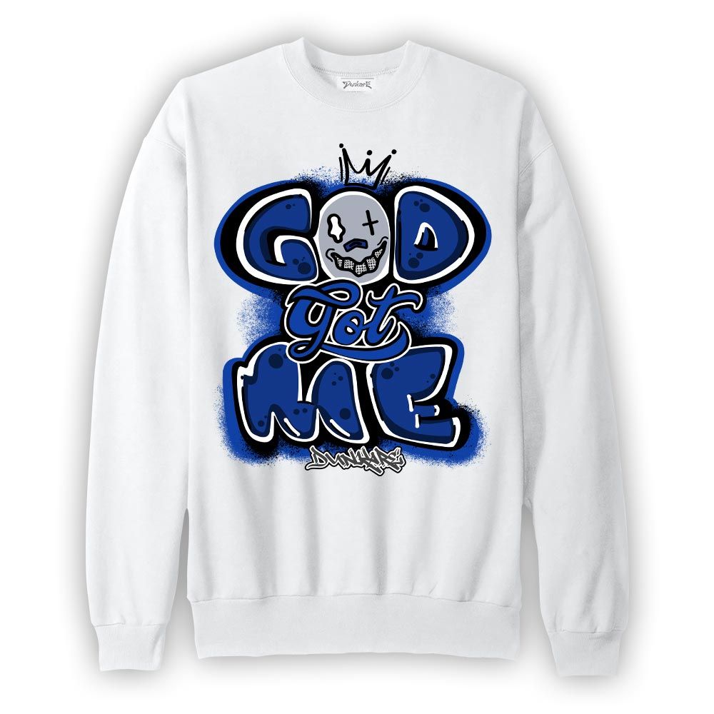 Sweatshirt To match Air Foamposite One Royal Sweatshirt - God Got Graffiti Graphic