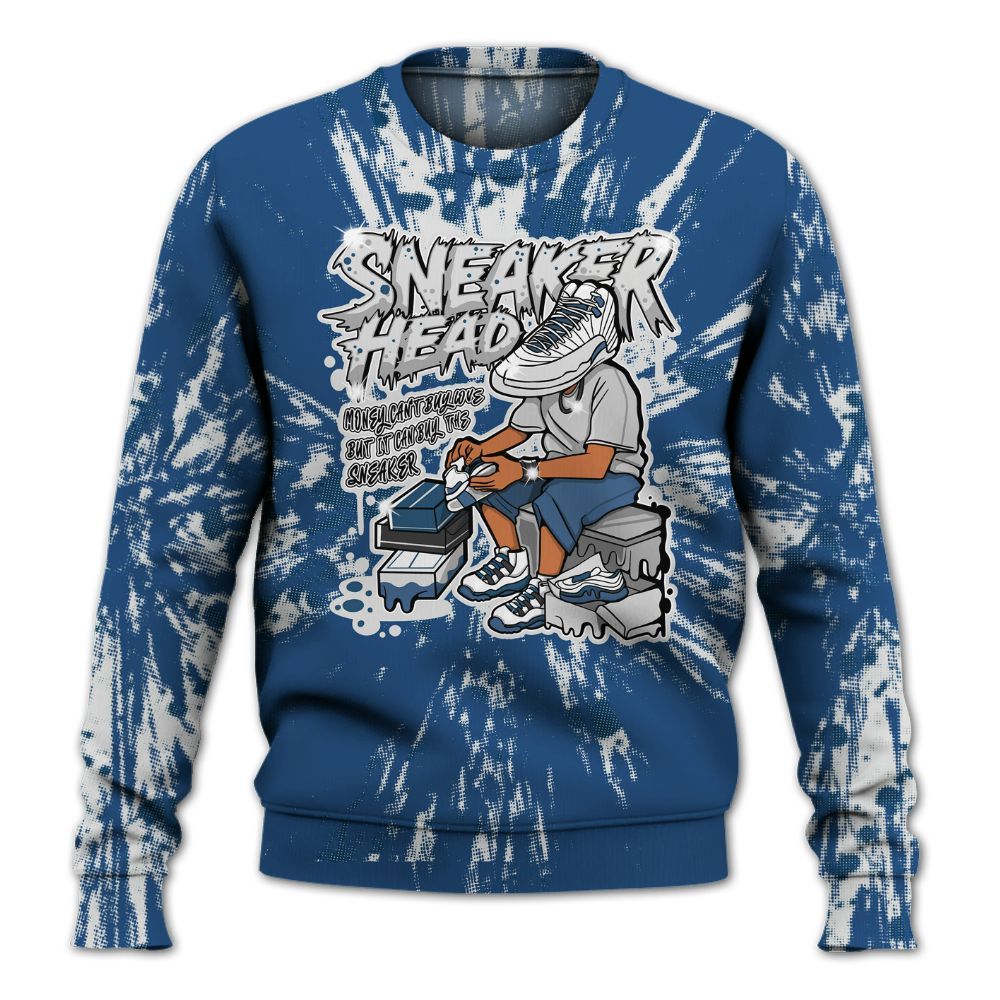 Sweatshirt To Match High OG Midnight Navy 1s - Sneakers Headache Graphic Luxury All Over Print