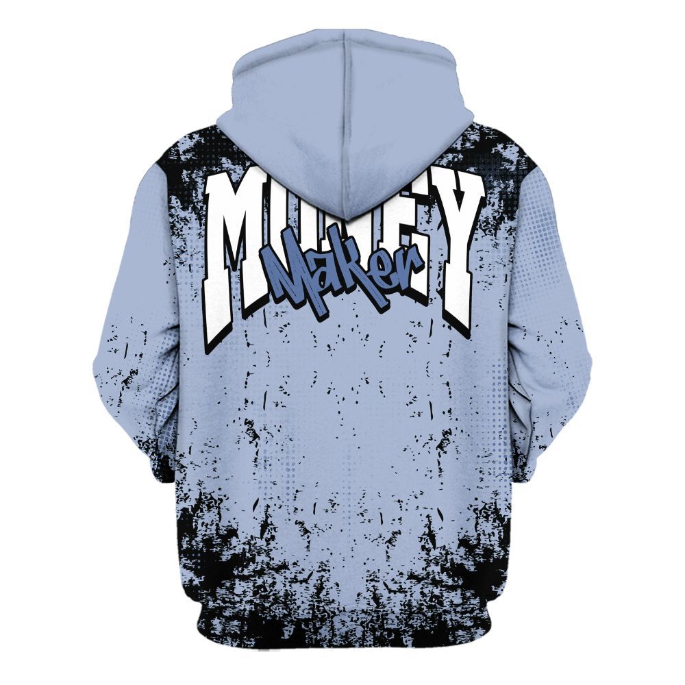 Hoodie To Match Black Metallic 5s - Move In Silence Money Street Retro All Over Print