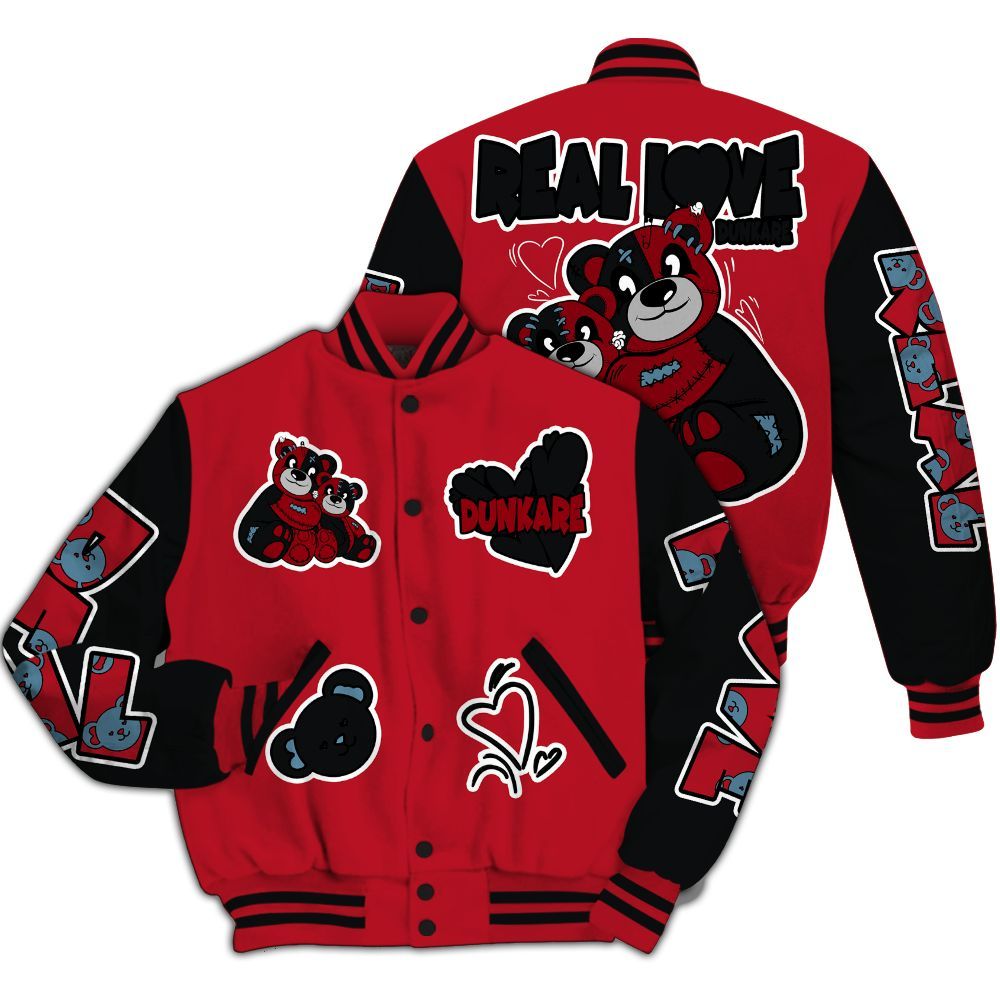Varsity Jacket To Match Retro Raging Bull 5s - Sincere Fondness Bear All Over Print