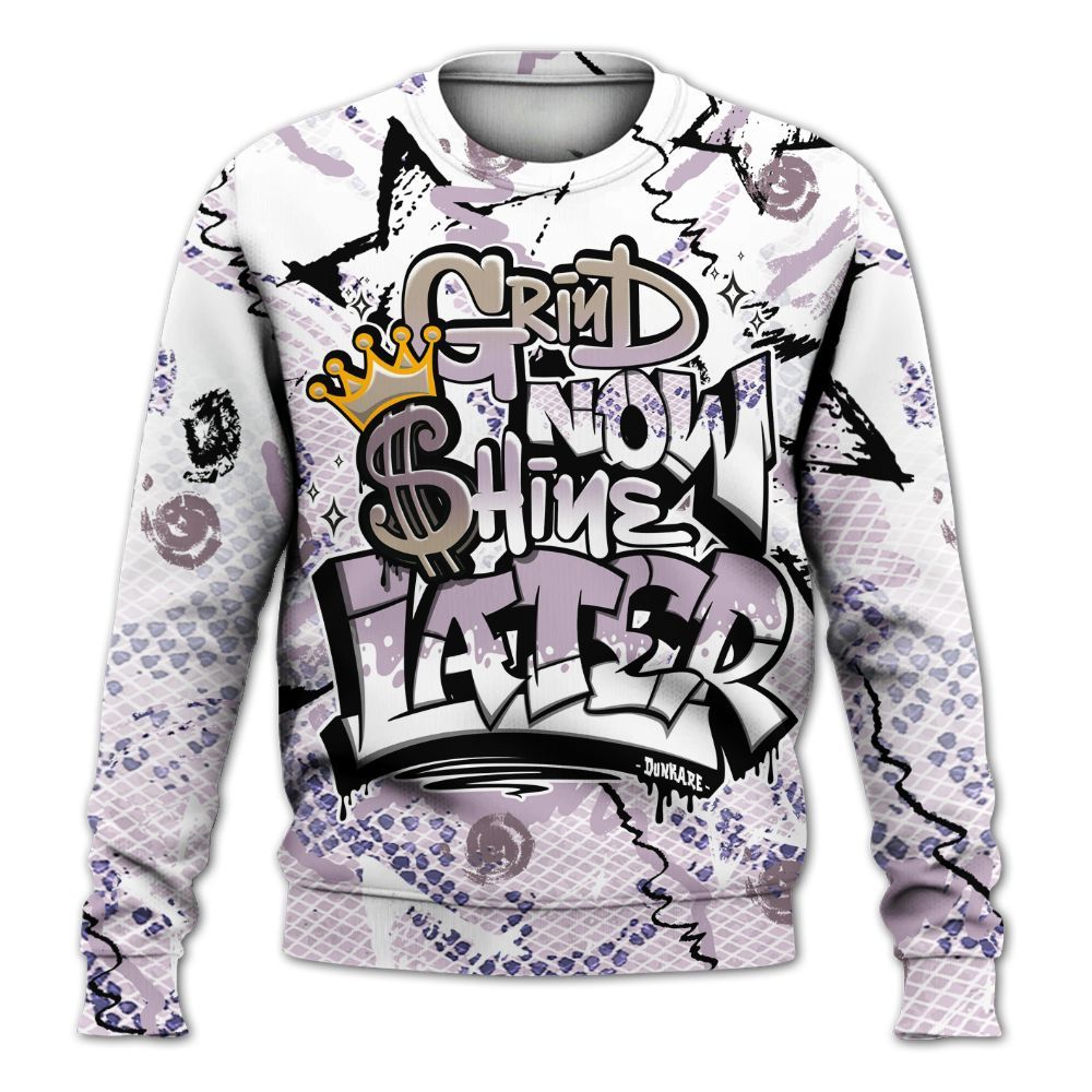 Sweatshirt To Match Air Force 1 Low Purple Snake - Grind Shine Later Drip All Over Print