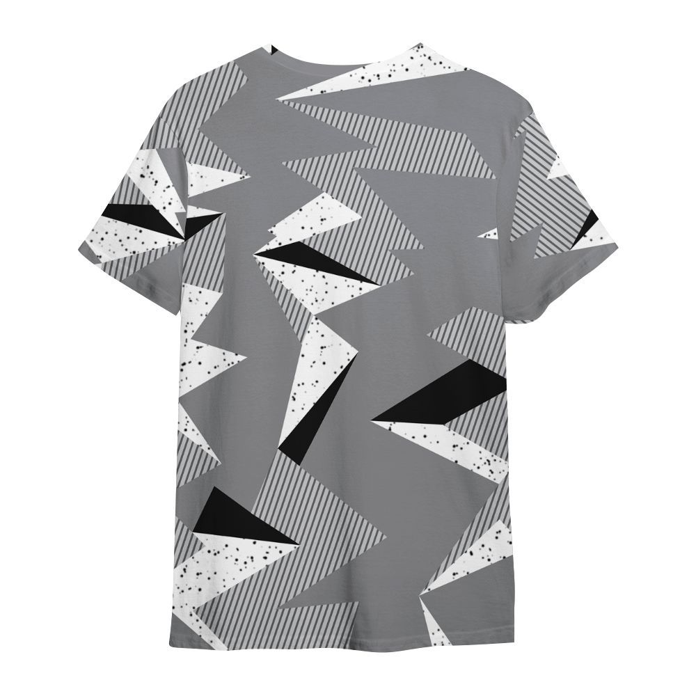 Shirt To Match Retro Wolf Grey 5s - Geometric Camouflage Pattern All Over Print