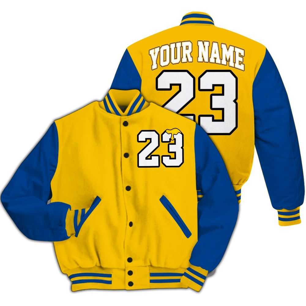 Varsity Jacket To Match High Laney 1s - Custom Name Number 23 Drip All Over Print