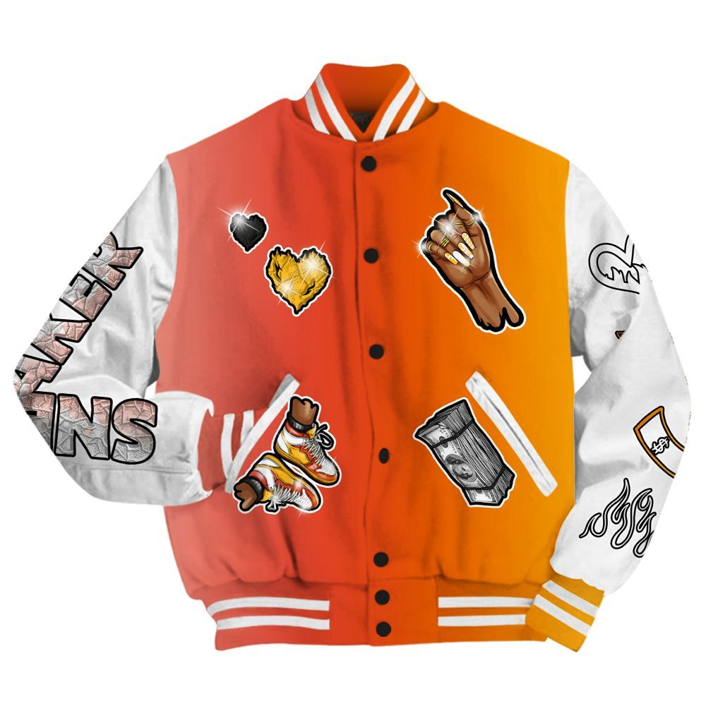 Varsity Jacket To Match Dunk High Candy Corn - Sneakerz Girlz All Over Print