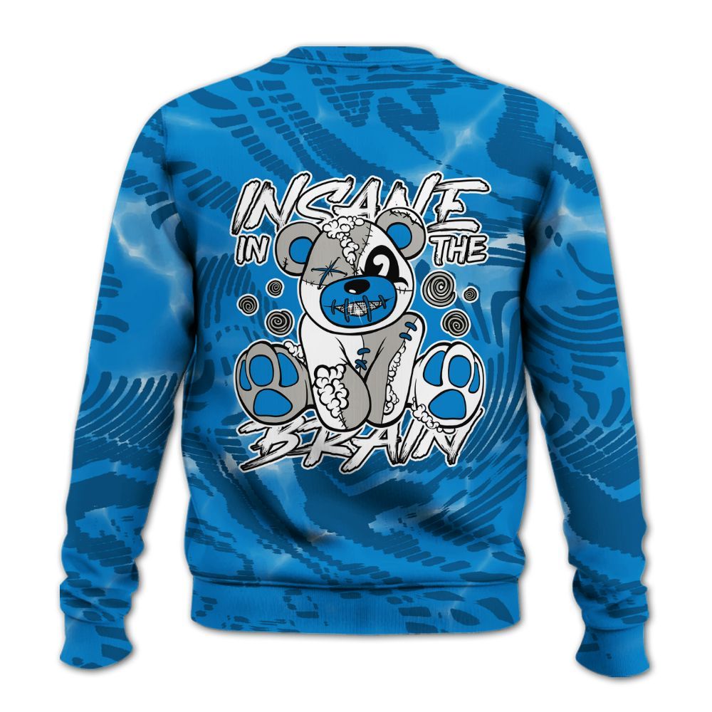 Sweatshirt To Match Military Blue 4s - Insanes Bear Fume All Over Print