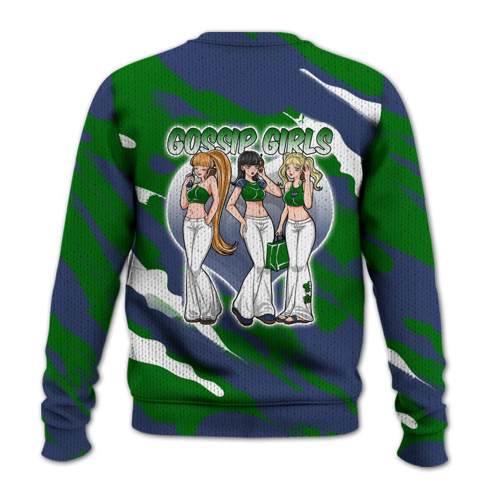 Knitted Sweater To Match Midnight Navy 13s - Gossip'Girls