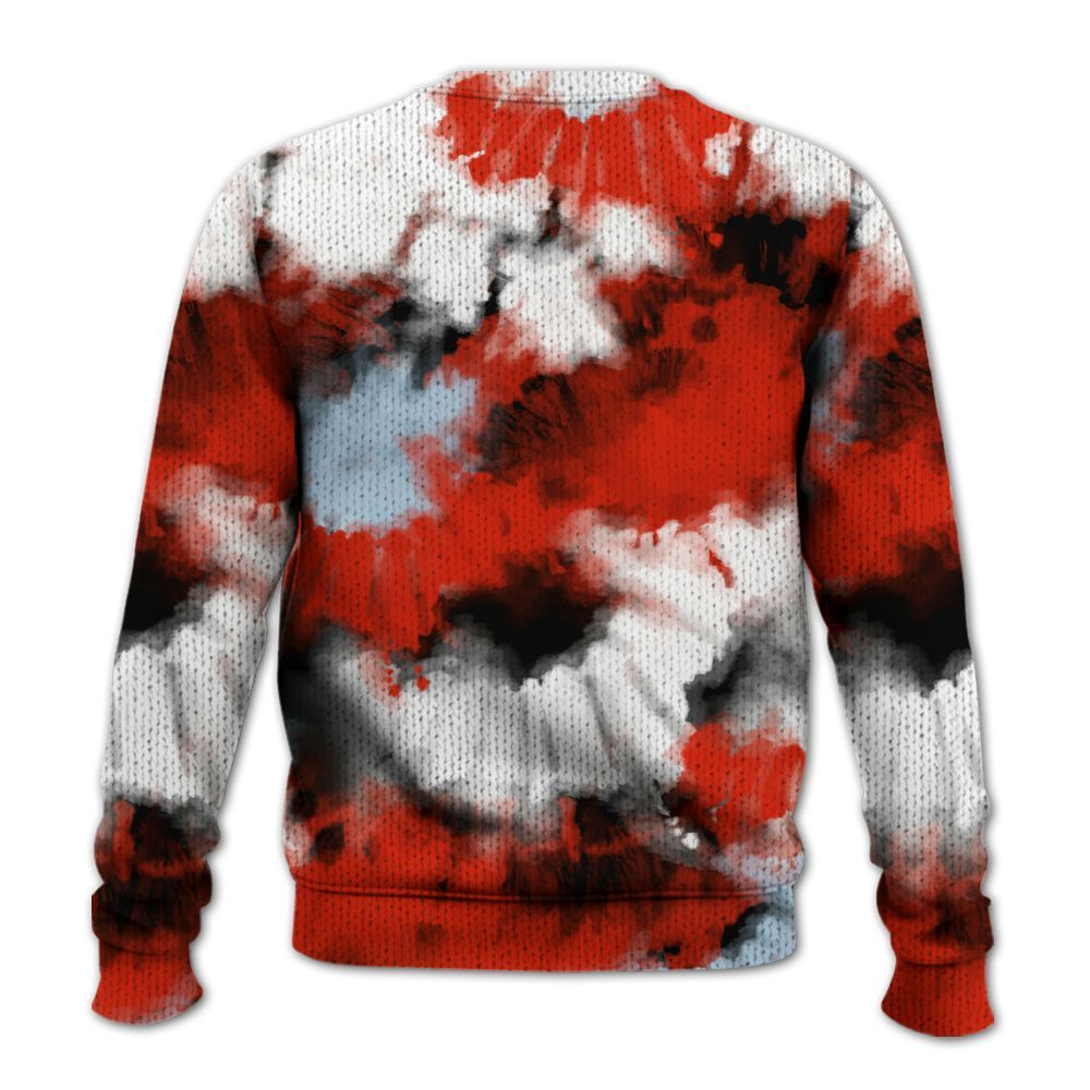 Knitted Sweater To Match Retro Cherry 11s - Tie Dye FK Around Find Out