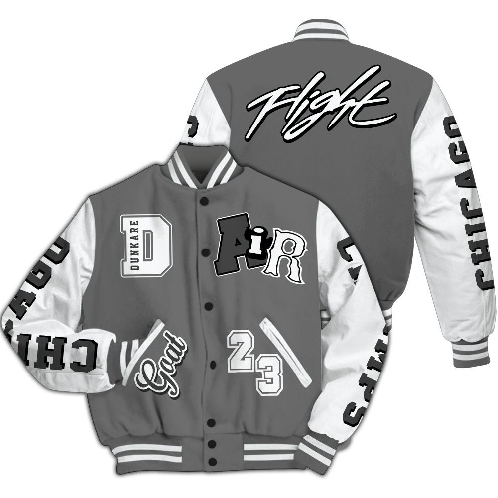 Varsity Jacket To Match Retro Stealth 12s - AIR Number 23 GOAT All Over Print