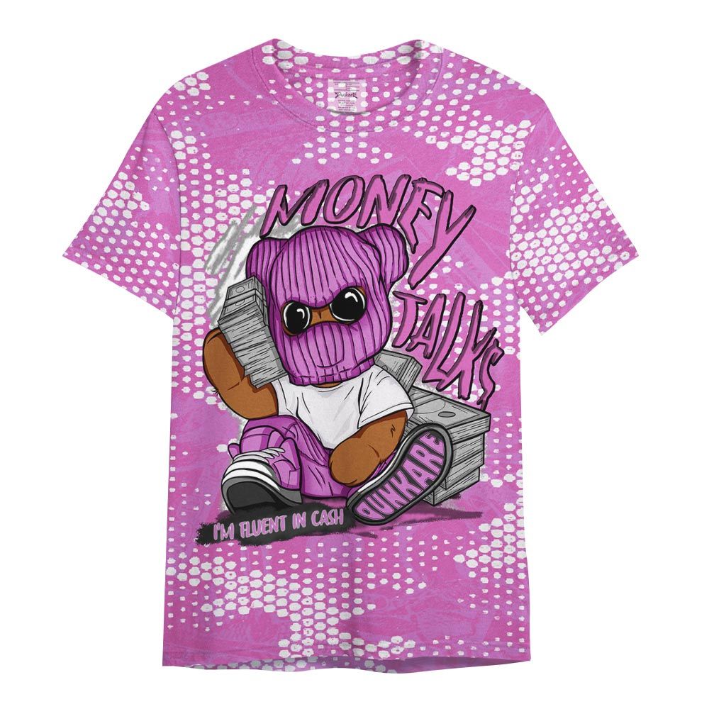 Shirt To Match Hyper Violet 4s - Money Talk Bear Banknotes Art Shirt Unisex