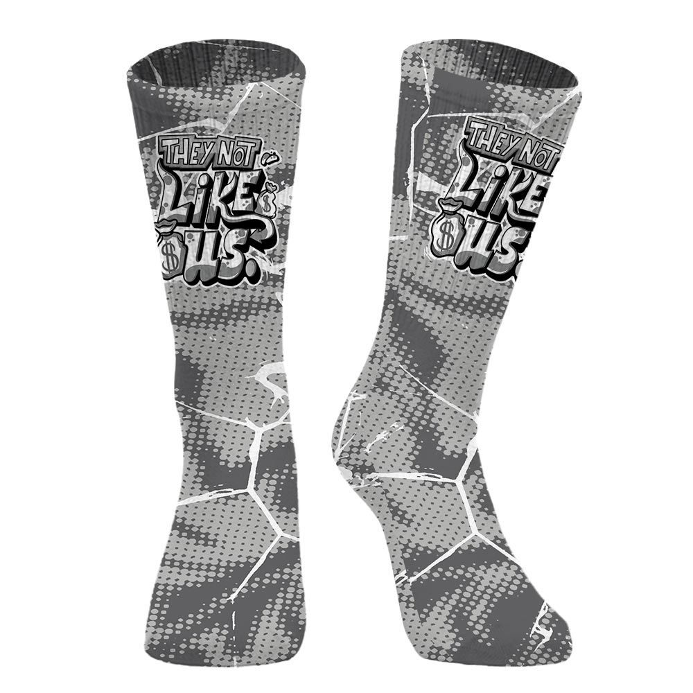 Sock To Match Retro Wet Cement 4s - Dislike Us Graphic Crack