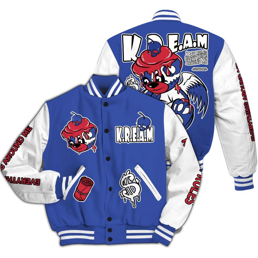 Varsity Jacket To Match Air Griffey Max USA Red White Blue 1s - Loot Bear All Over Print