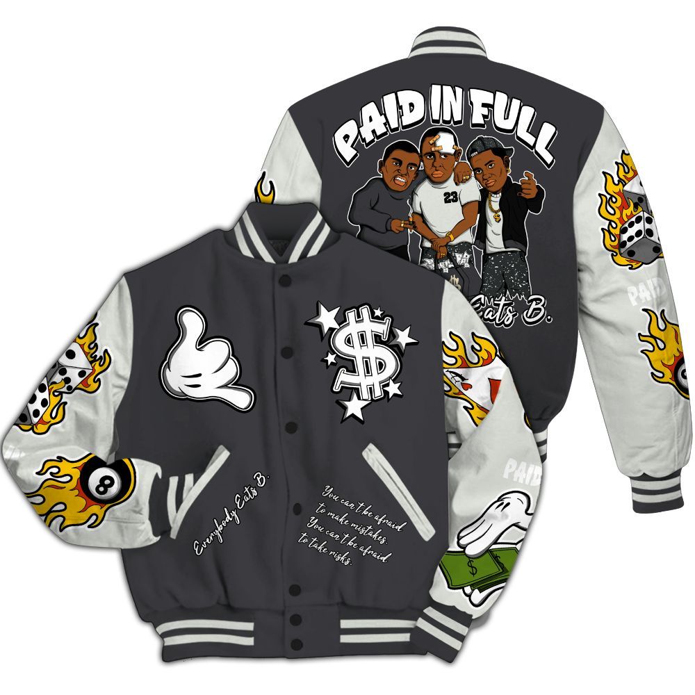 Varsity Jacket To Match Fear 4s - Everybody Paid In Full Graphic All Over Print