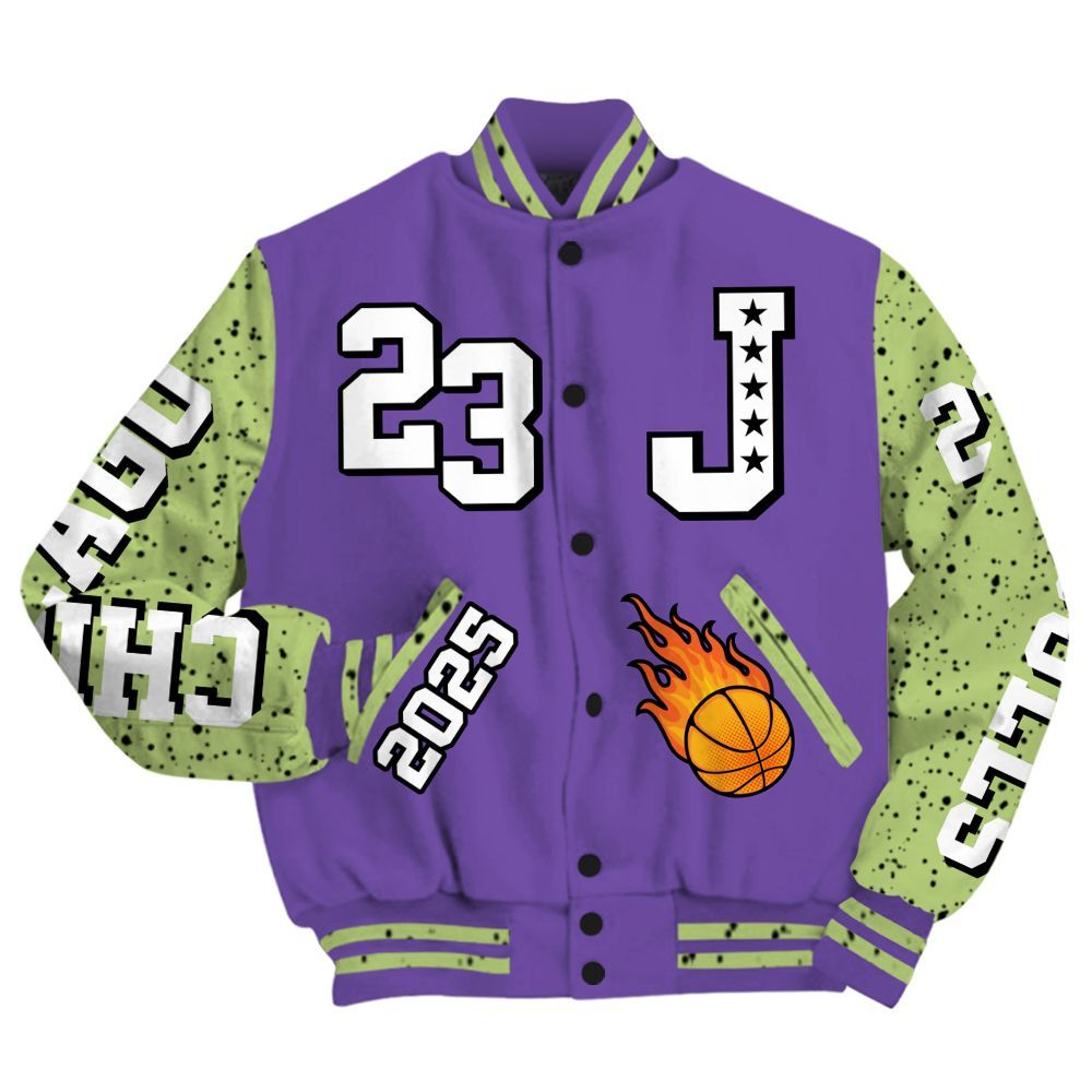 Varsity Jacket To Match Canyon Purple 4s - Chicago 23 Basketball All Over Print