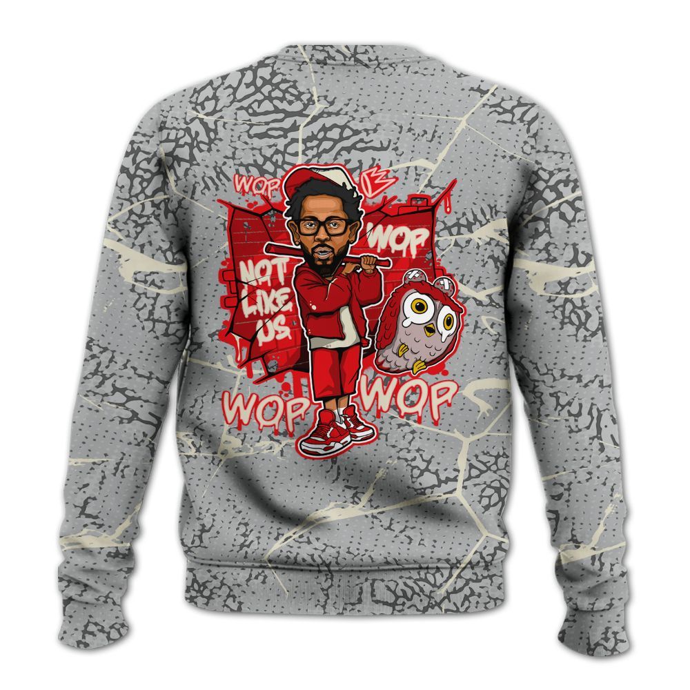 Sweatshirt To Match Cement Grey 3s - None Like ComptonCity Graphic Crack All Over Print