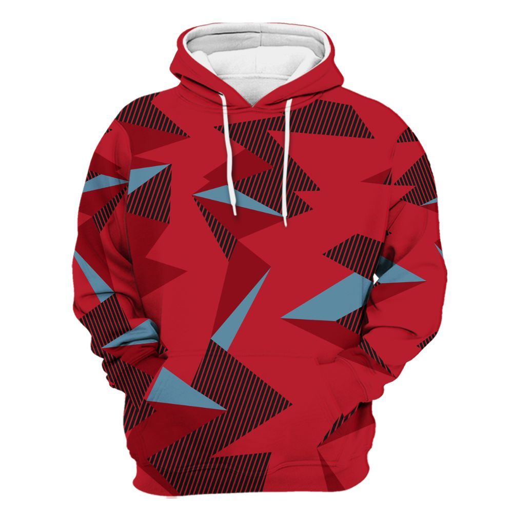 Hoodie To Match Retro Raging Bull 5s - Geometric Camouflage Pattern All Over Print
