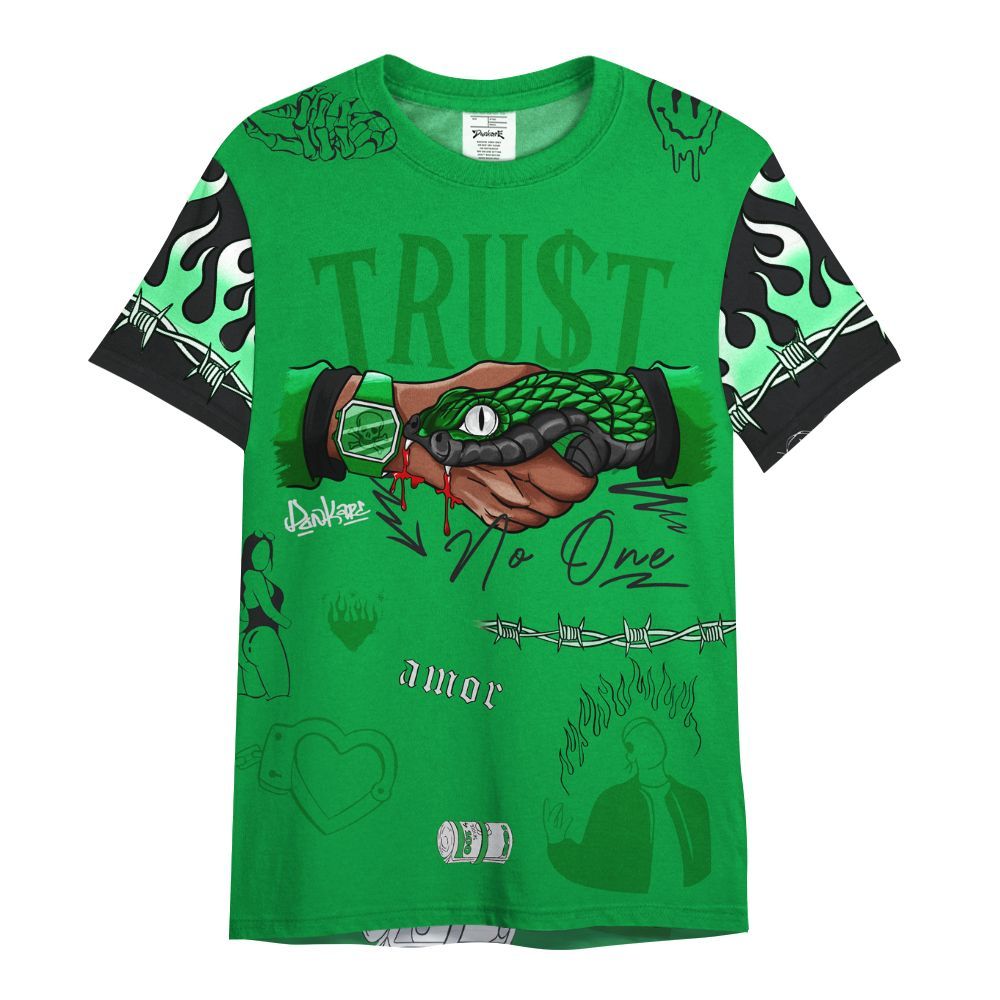 Shirt To Match Low Lucky Green 1s - Snake Trust No One All Over Print