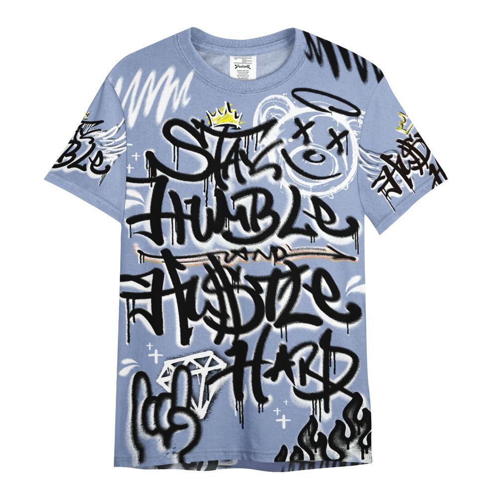 Shirt To Match Retro Blue Grey 13s - Humble Drip Streetwear Graffity All Over Print