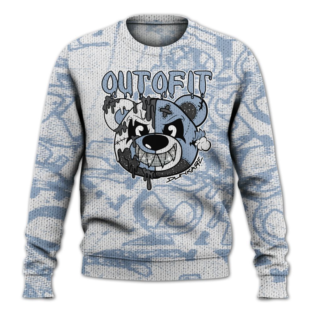 Knitted Sweater To Match Reverse Black White 6s - Out Of It Bear Avant-Garde