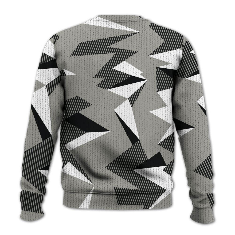 Knitted Sweater To Match High Satin Shadow 1s - Geometric Camouflage Pattern