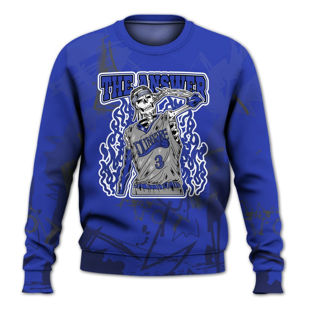 Sweatshirt To Match Air Max Plus Black Racer Blue - Allen Answer Skeleton Messyz All Over Print
