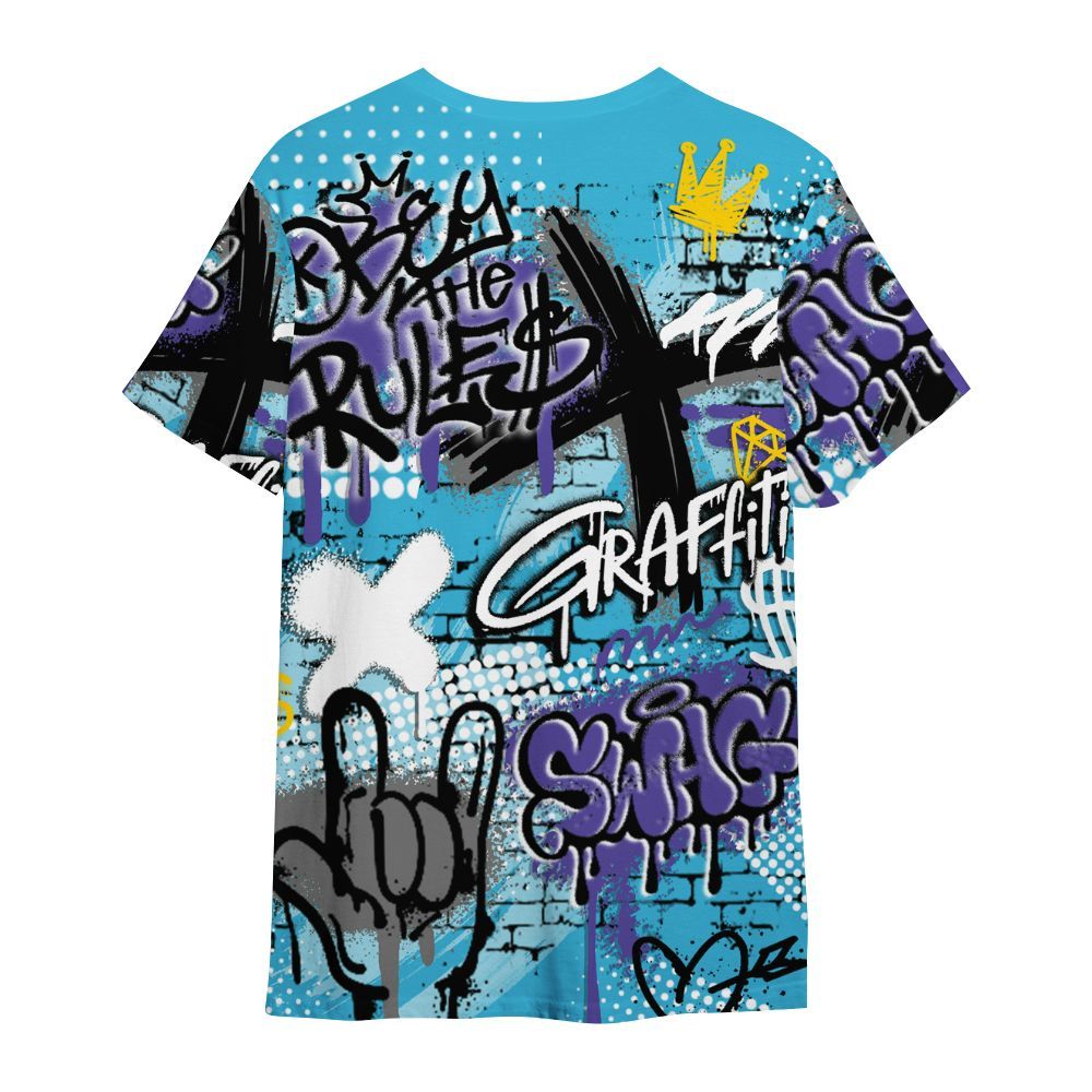 Shirt To Match Retro Aqua 6s - True It Real Graffiti Streetwear All Over Print