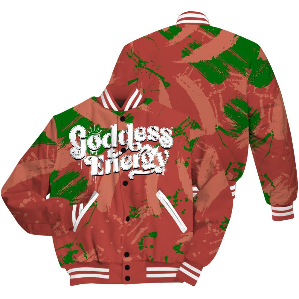 Varsity Jacket To Match Dune Red 13s - Goddess Energy Retro All Over Print