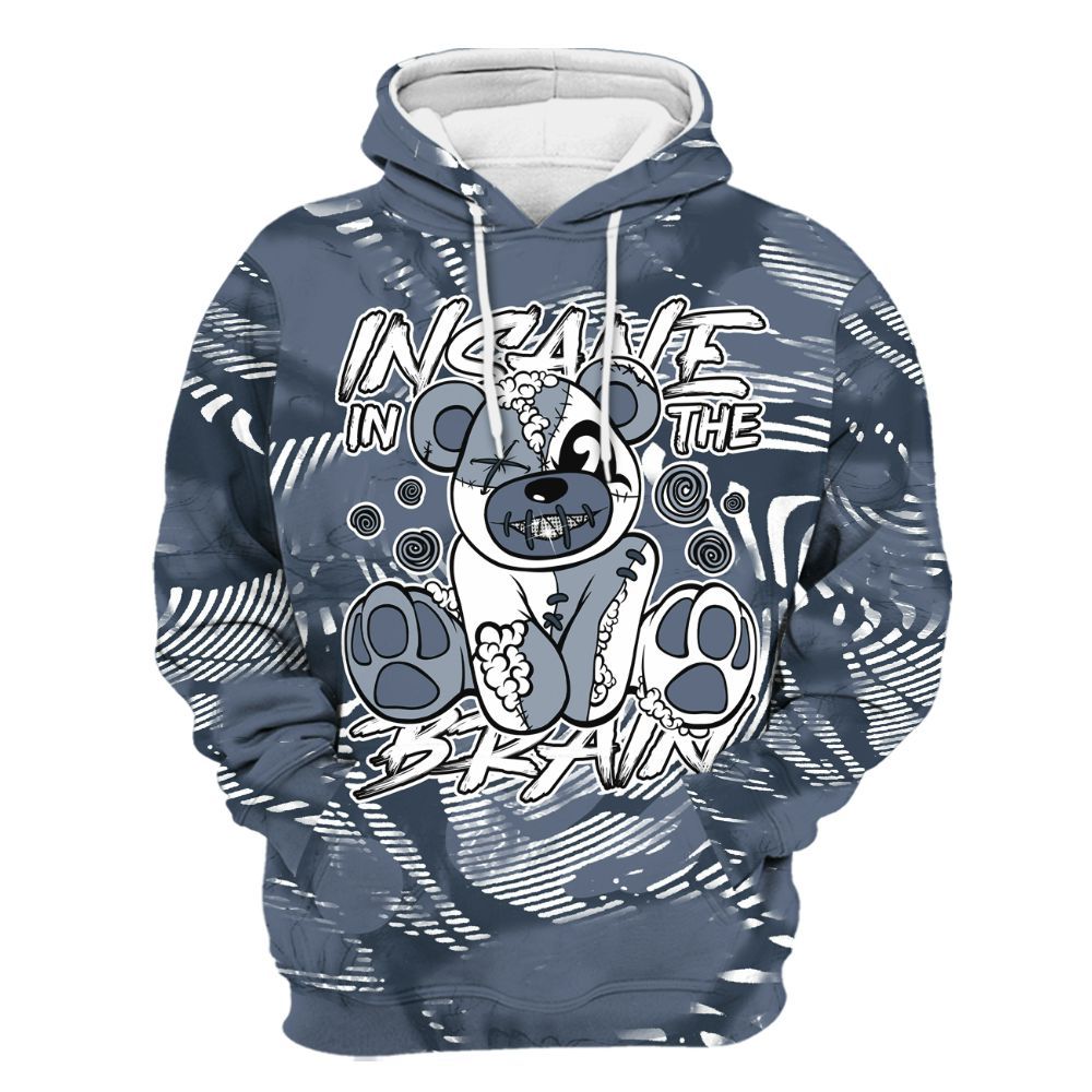 Hoodie To Match Low Diffused Blue 11s - Insanes Bear Fume All Over Print