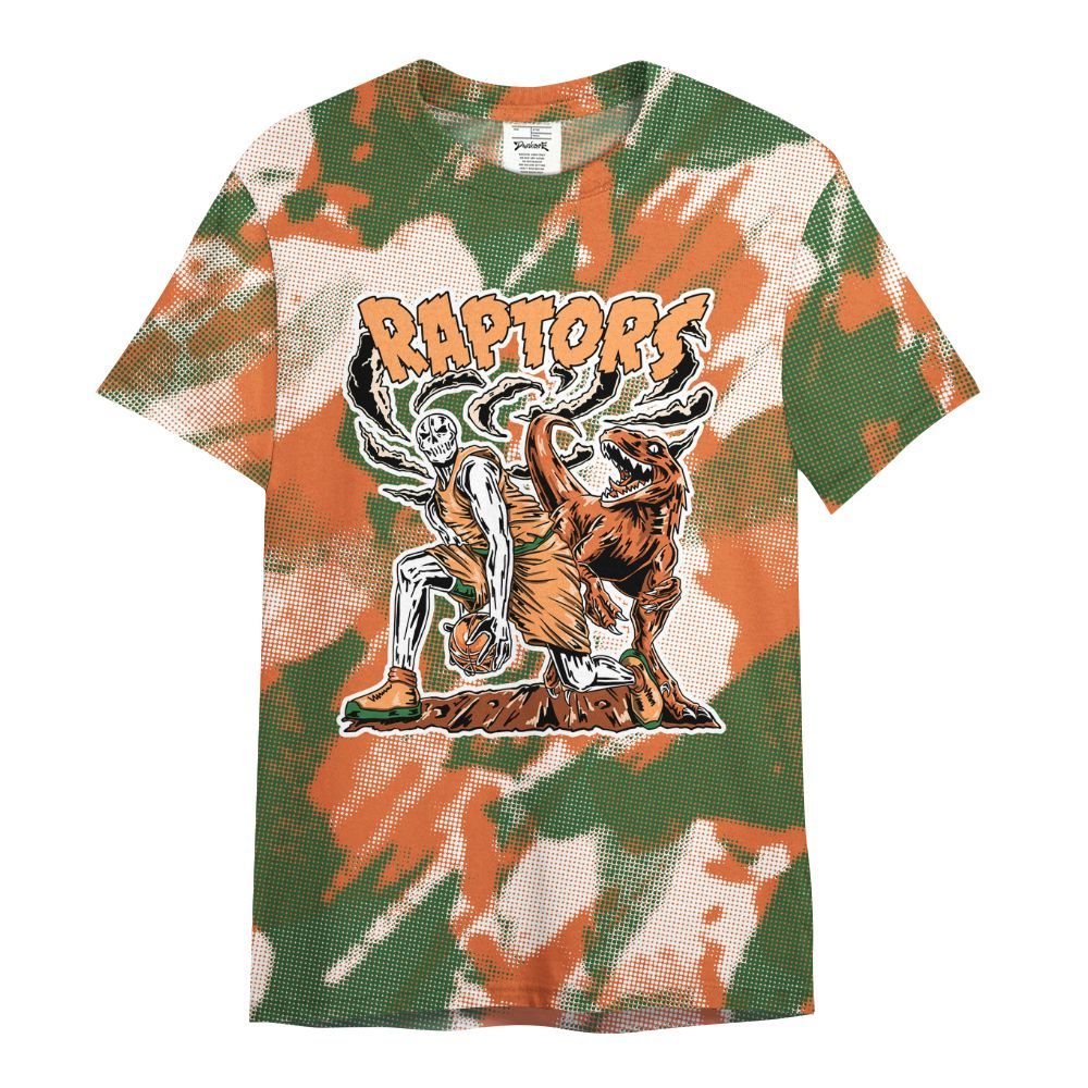 Shirt To Match Low Miami 5s - Raptors Skeleton Abstract Halftone All Over Print