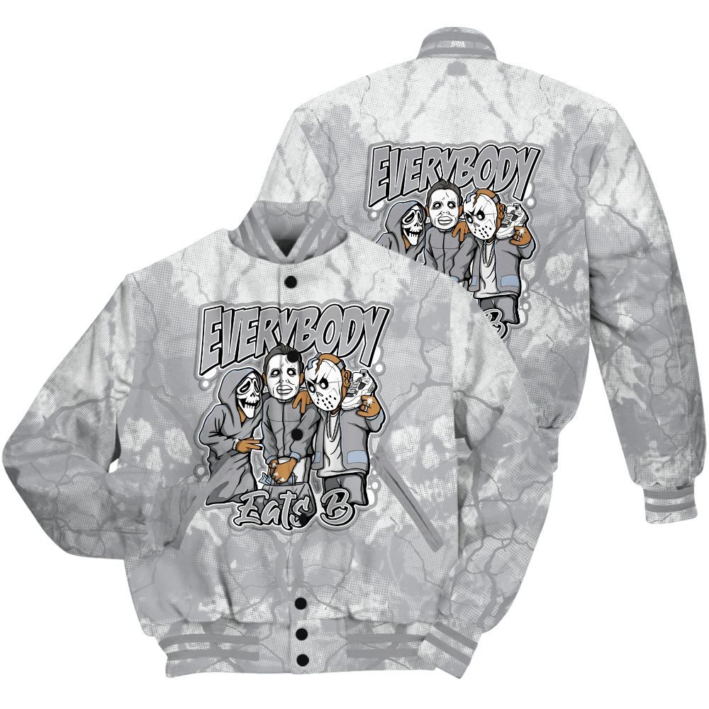Varsity Jacket To Match Low OG Wolf Grey 1s Shirt - Everybody Eatin B Graphic Halloween All Over Print