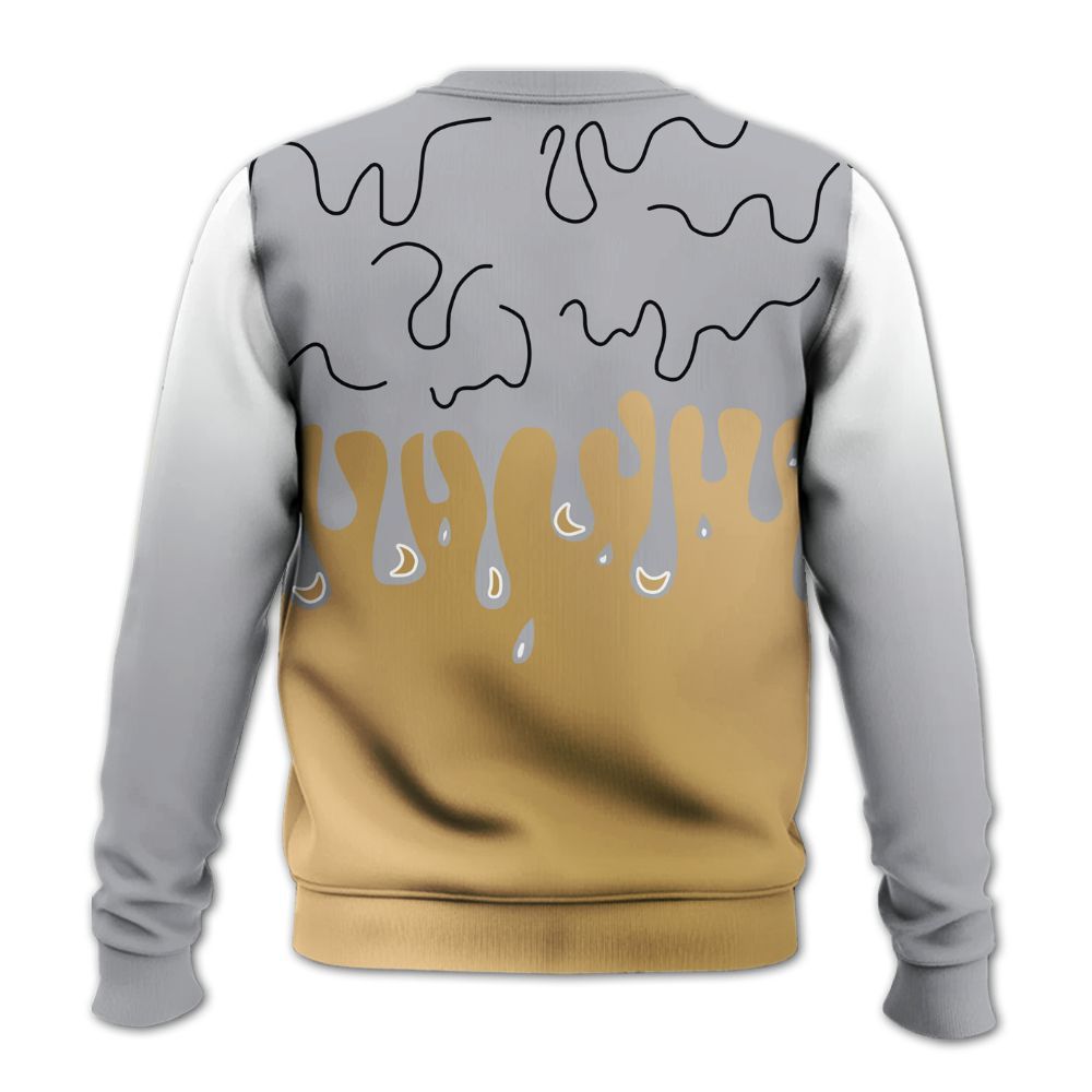 Sweatshirt To Match Retro High OG Cool Grey 1s - Loser Lover Dripping All Over Print