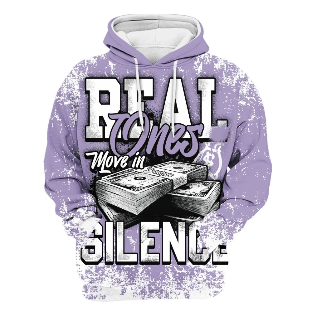 Hoodie To Match Low Pure Violet 11s - Move In Silence Money Street Retro All Over Print