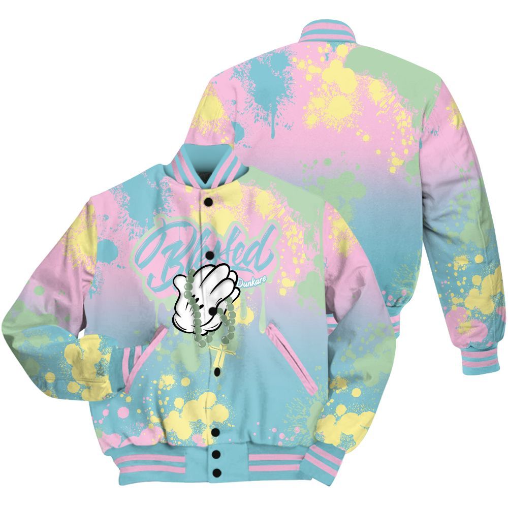 Varsity Jacket To Match SB Dunk Low Visty Shirt, God Blessed Dripping All Over Print