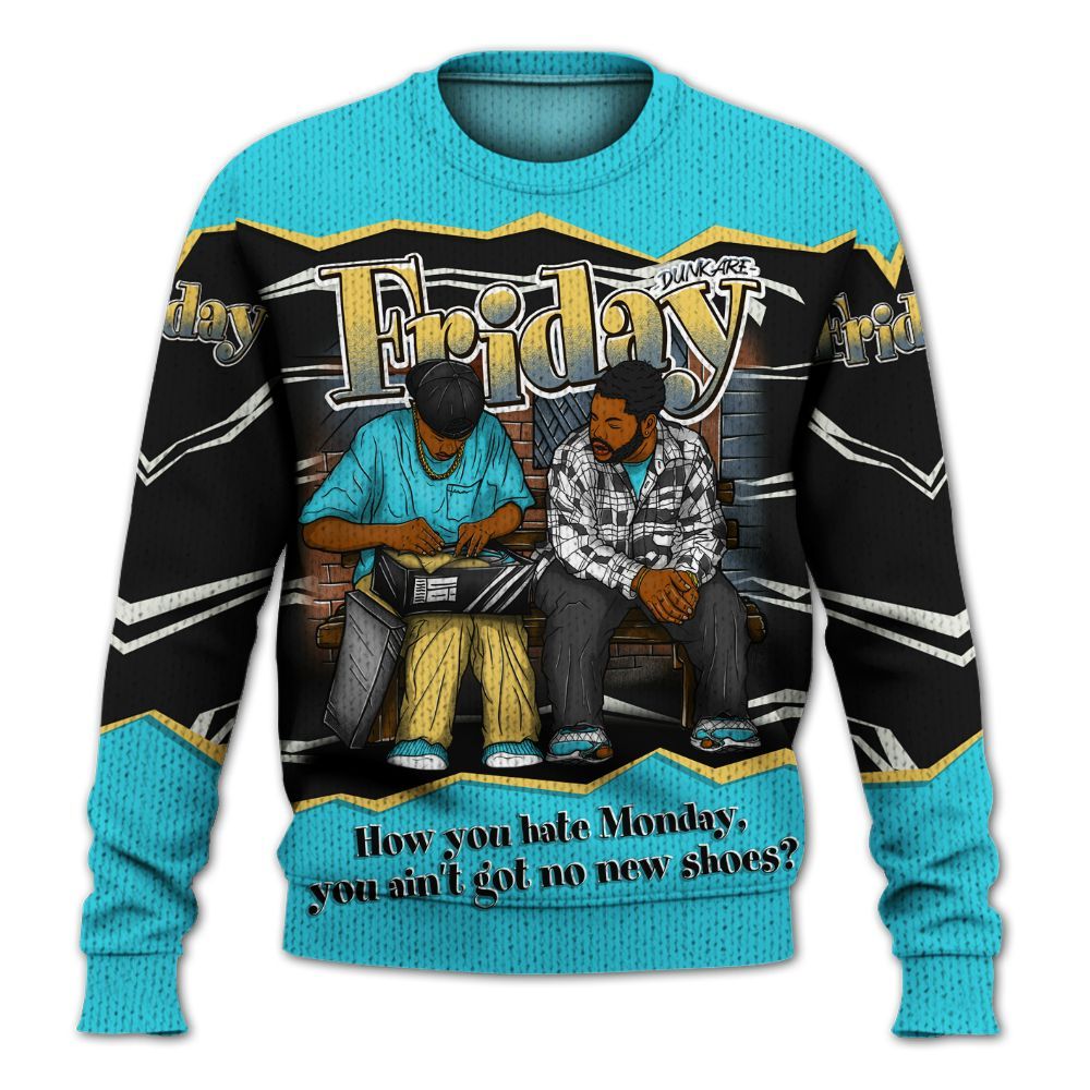 Sweater To Match Retro Gamma Blue 11s - Friday Movie 90s TV Graphic