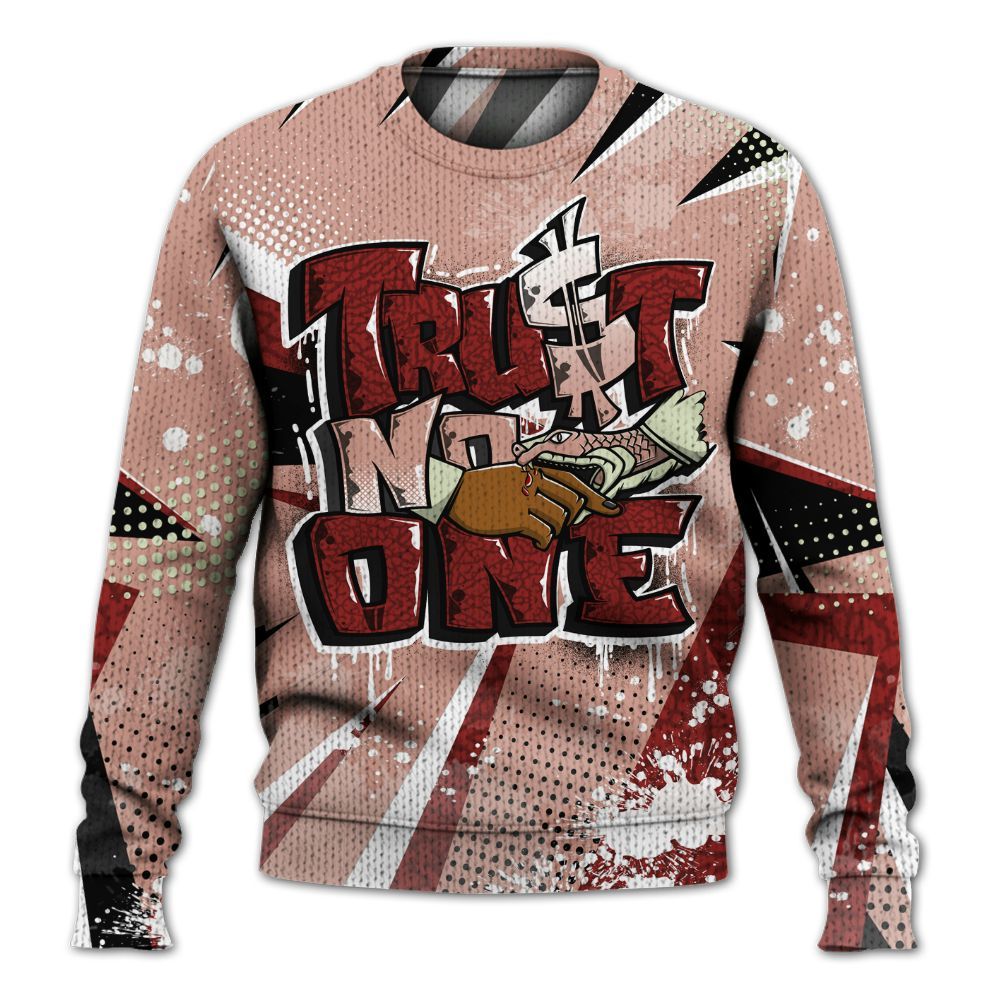 Knitted Sweater To Match Valentines Day 3s - Poly Trust No One Dripping