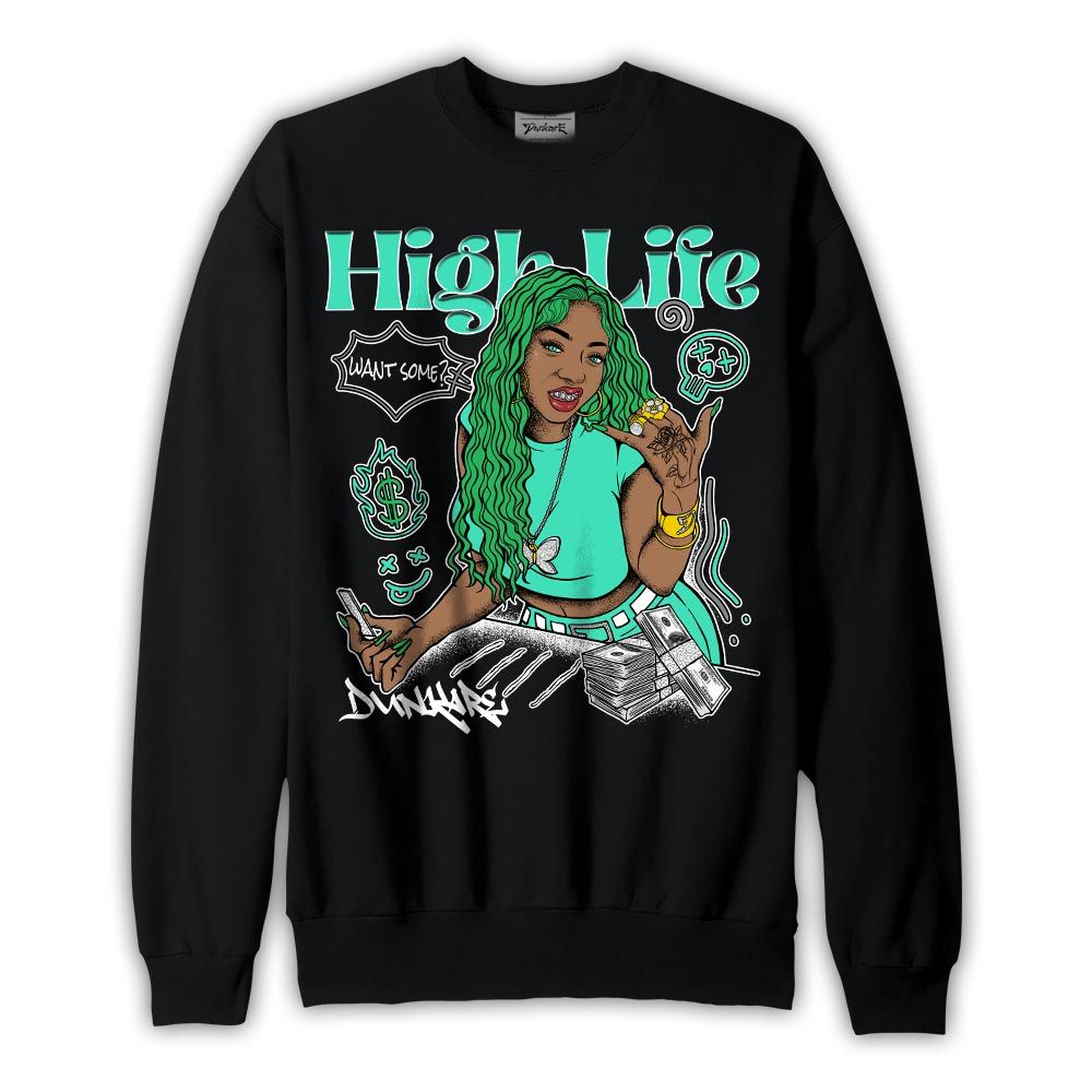 Sweatshirt To match Black Green Glow 3s Sweatshirt - Hi'life Unique Graphic