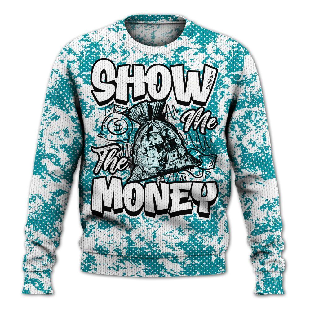 Knitted Sweater To Match Air Griffey Max Aquamarine 1s - Show Me The Money Retro