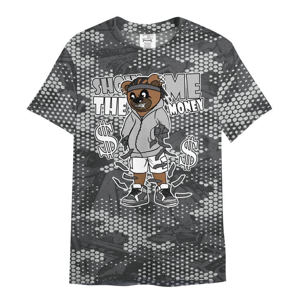Shirt To Match White Thunder 4s - Show Me Bear Banknotes Art All Over Print