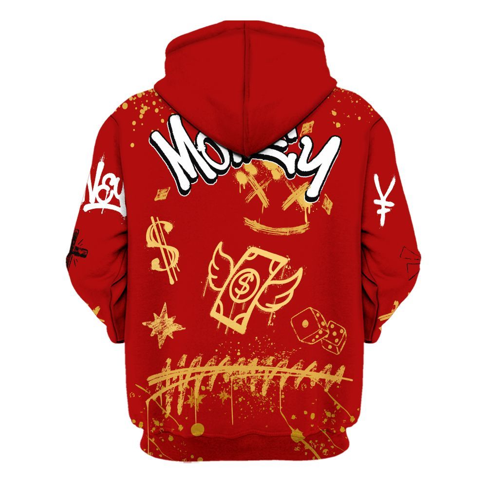 Hoodie To Match OG Low Last Dance At The Garden 1s - Everybody Paid In Full Crayon All Over Print