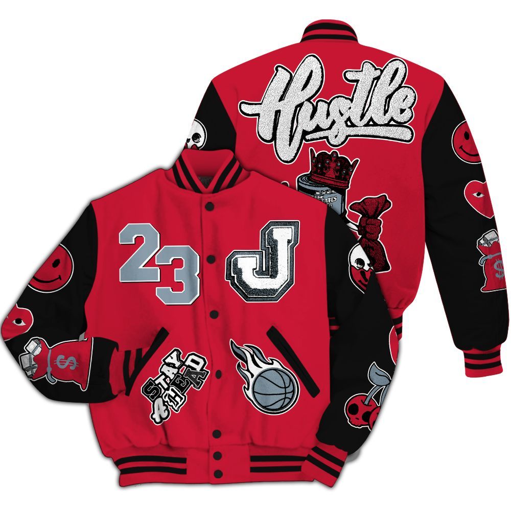 Varsity Jacket To Match Retro Infrared Salesman 6s - Hustles Money Number 23 All Over Print