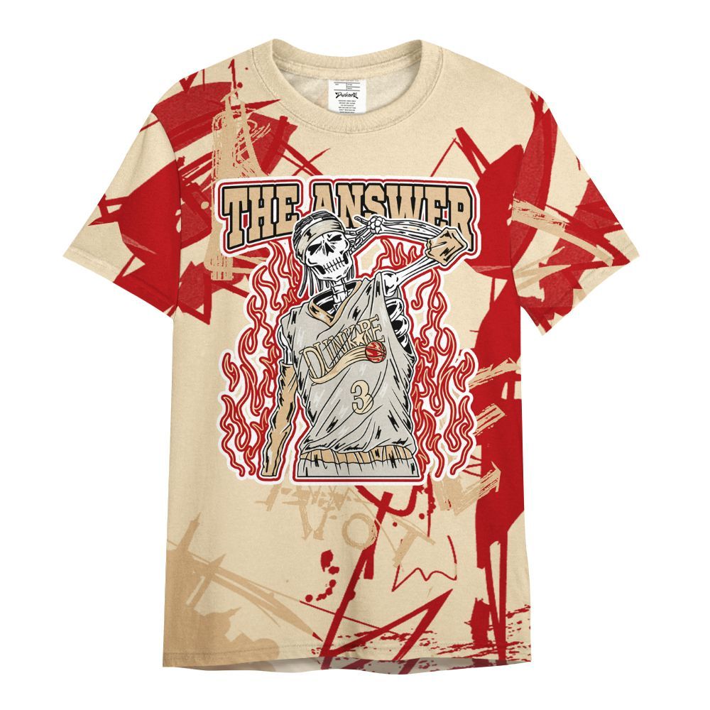 Shirt To Match Dunk Low Strawberry Waffle - Allen Answer Skeleton Messyz All Over Print