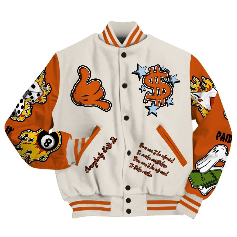 Varsity Jacket To Match SE Craft 5s - Everybody Paid In Full Graphic All Over Print