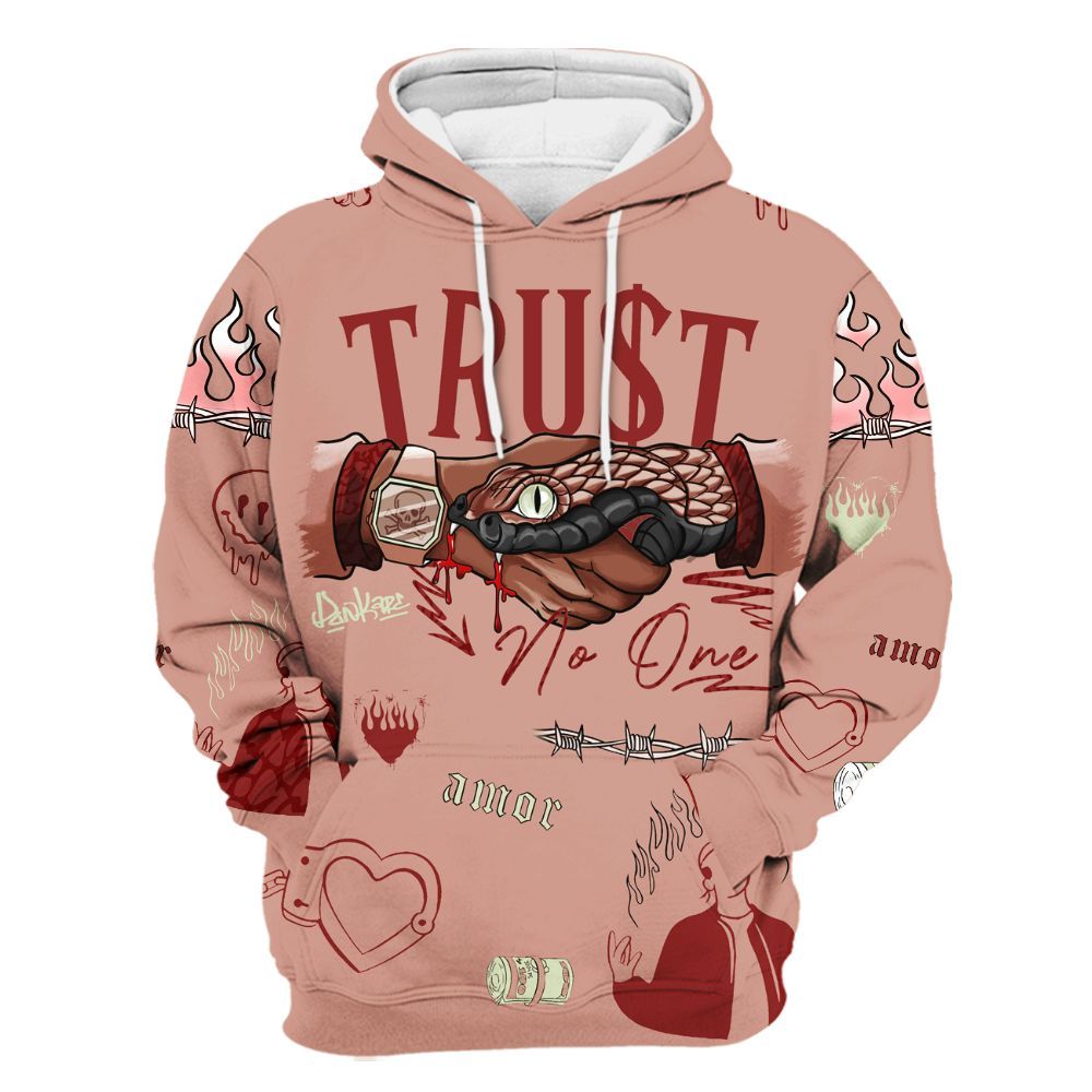 Hoodie To Match Valentines Day 3s - Snake Trust No One All Over Print