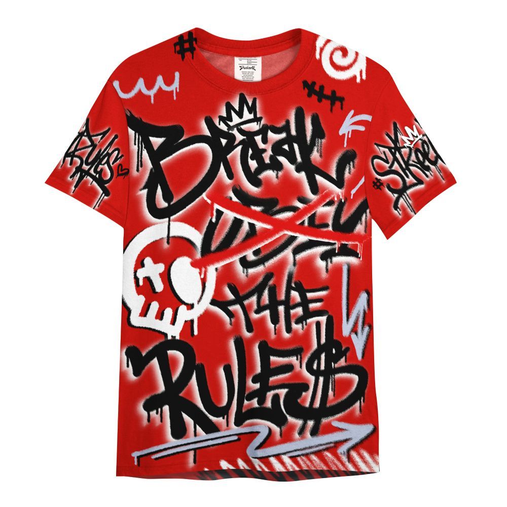 Shirt To Match Fire Red 6s - Break Rules Streetwear All Over Print