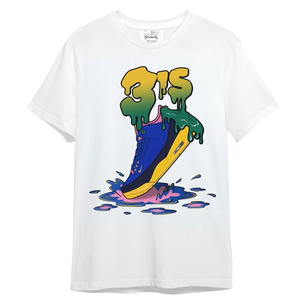 Shirt To Match Brazil Racer Blue Yellow 3s - Sneaker Sludges Drip Graphic