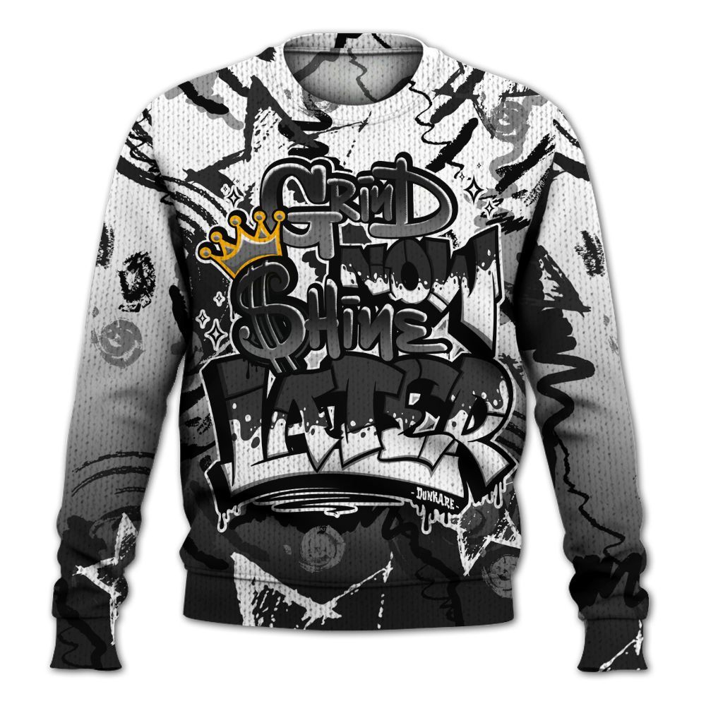 Knitted Sweater To Match Black Cat NET 4s - Grind Shine Later Drip