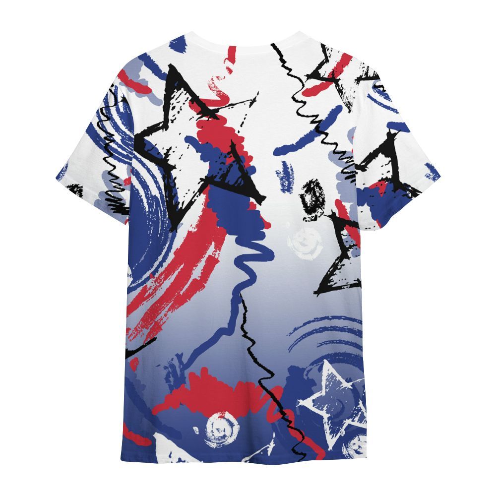 Shirt To Match Air Griffey Max USA Red White Blue 1s - Grind Shine Later Drip All Over Print
