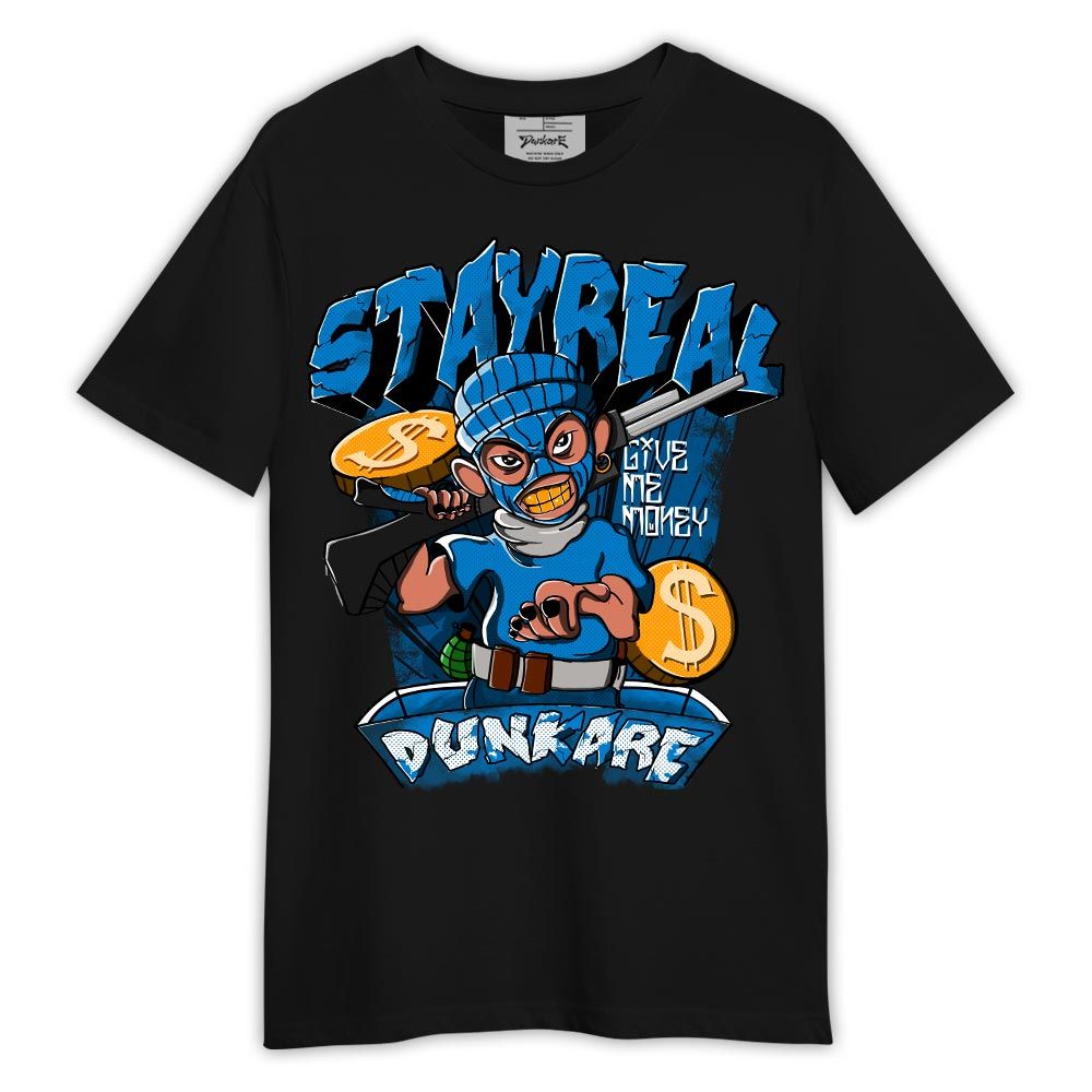 Shirt To Match Industrial Blue 4s - Stay Real Shirt Outfit Military Blue 4s 1005 LGH