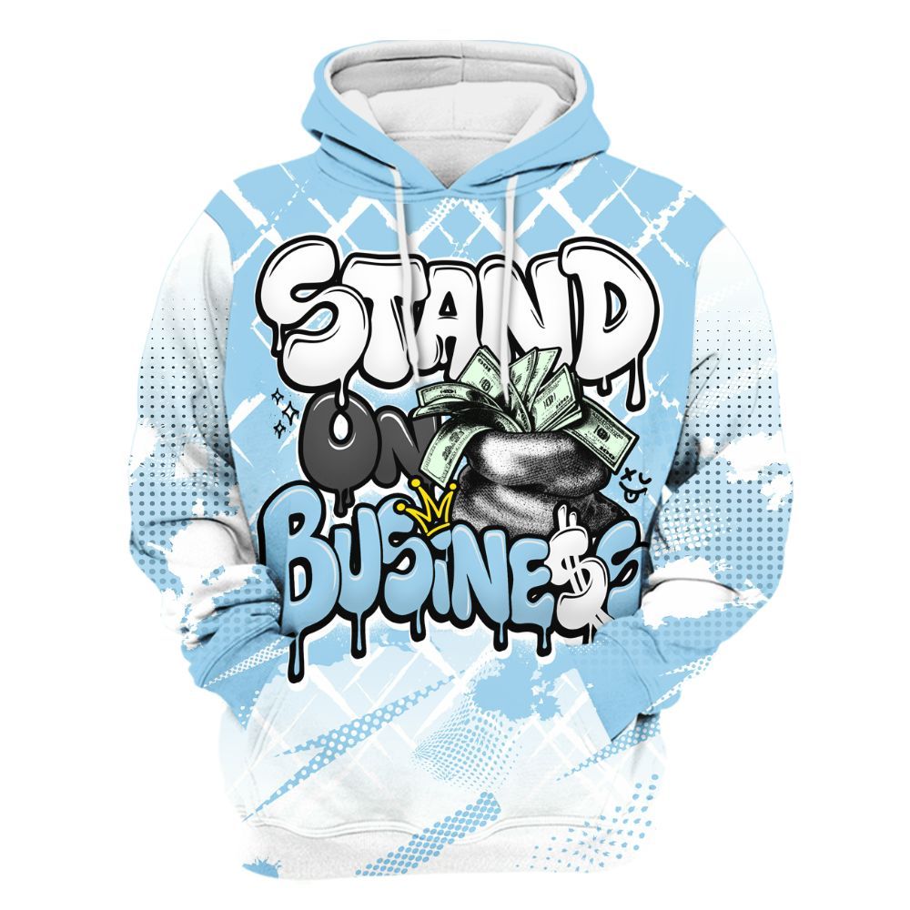 Hoodie To Match Legend Blue 11s - Halftone Stand Business Dripping All Over Print